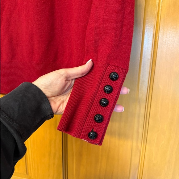 Burberry Crimson Crew Neck Cashmere Sweater - Picture 7 of 12